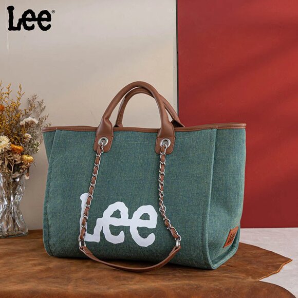 Lee Tote Bag for Women Large Denim Purse Oversized Hobo Bag with Chain Strap - Picture 1 of 7